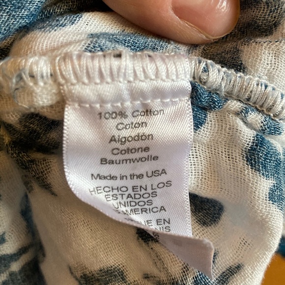 Michael Stars blue & white floral blouse • gauzy 100% cotton • size XS • NWOT 😍 - Picture 7 of 10